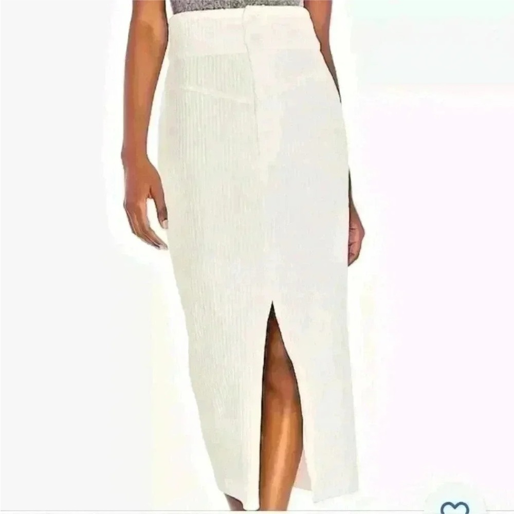 Free People White Midi Skirt
